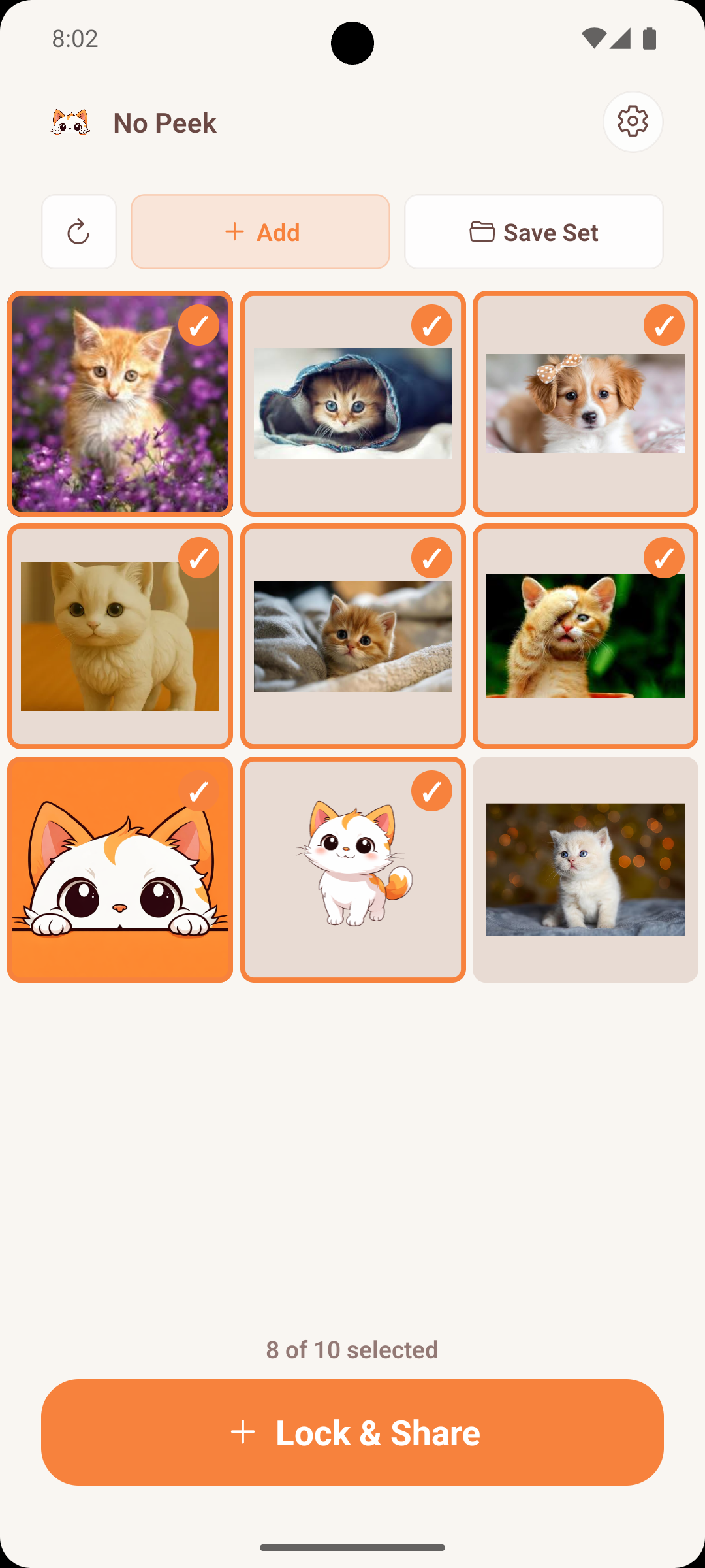 Tap to include, tap to exclude.